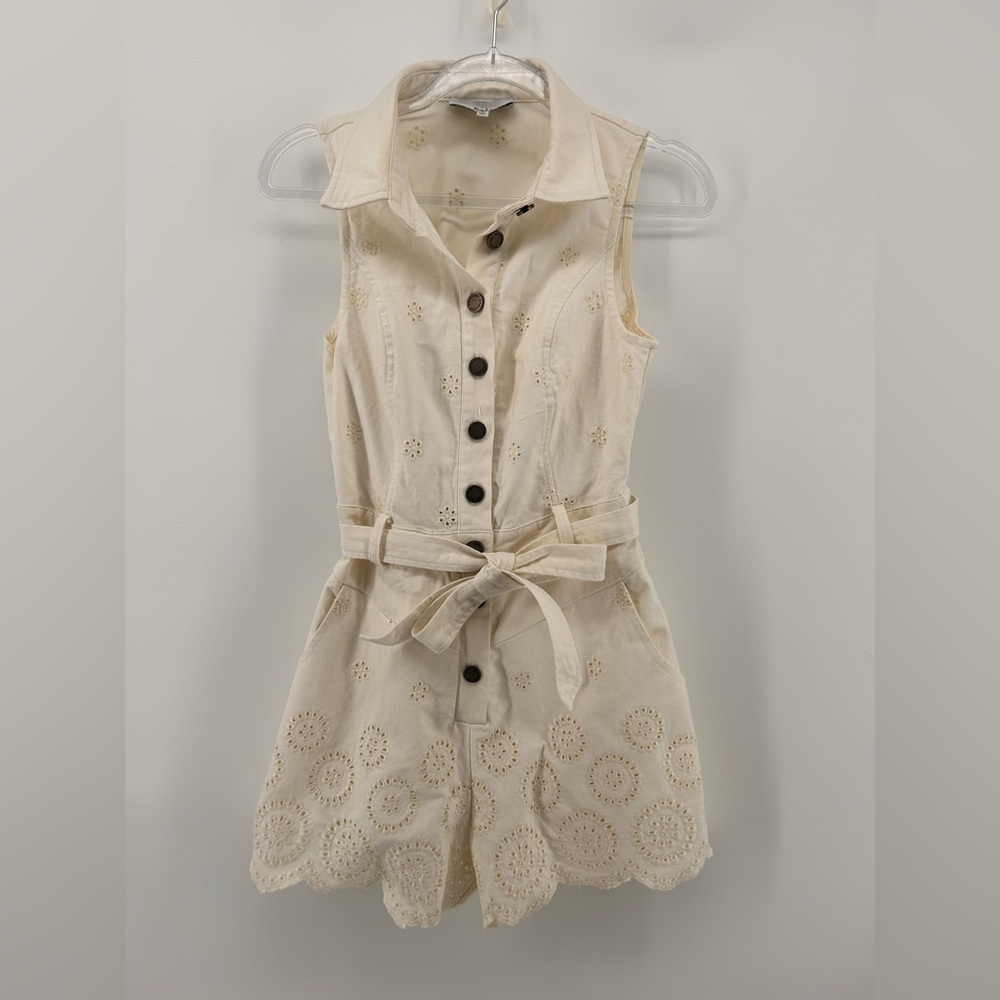 En Saison Isabella Womens Eyelet Denim romper Size S Small - Picture 3 of 12